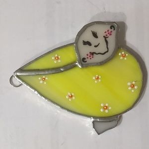 Stained Glass baby in a blanket sun catcher